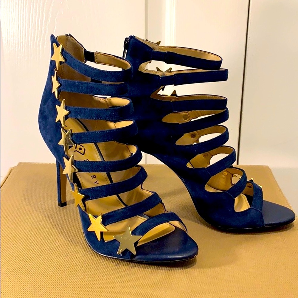 Katy Perry The Stella Navy Blue Stars Heels 8.5